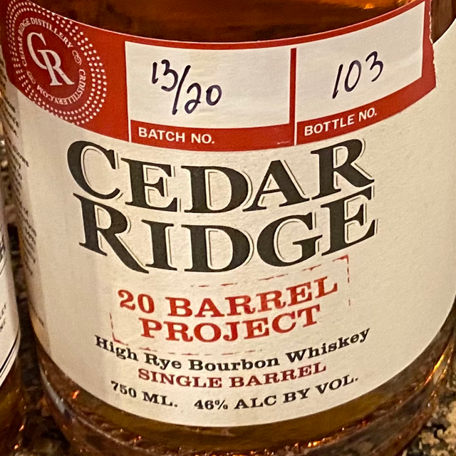 Cedar Ridge 20 Barrel Project