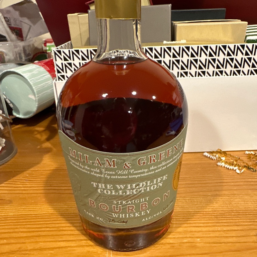Milam & Greene 2025 Wildlife Collection "Gray Wolf" Straight Bourbon Whiskey