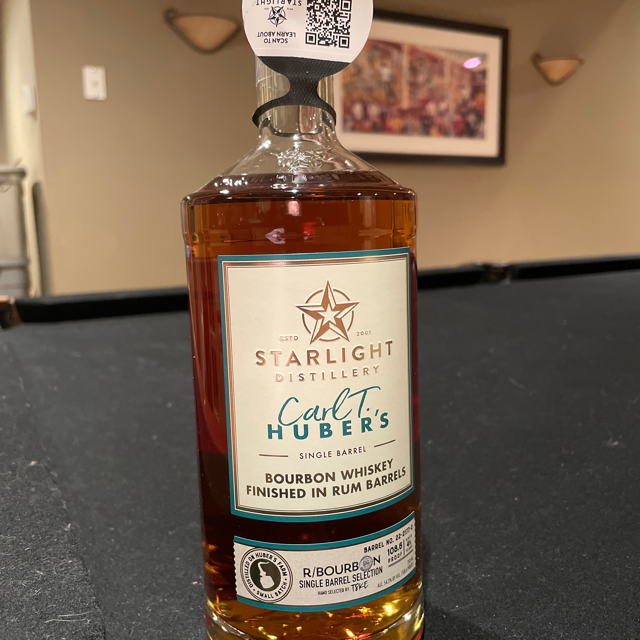 Carl T. Huber's Bourbon Whiskey Finished in Rum Barrels