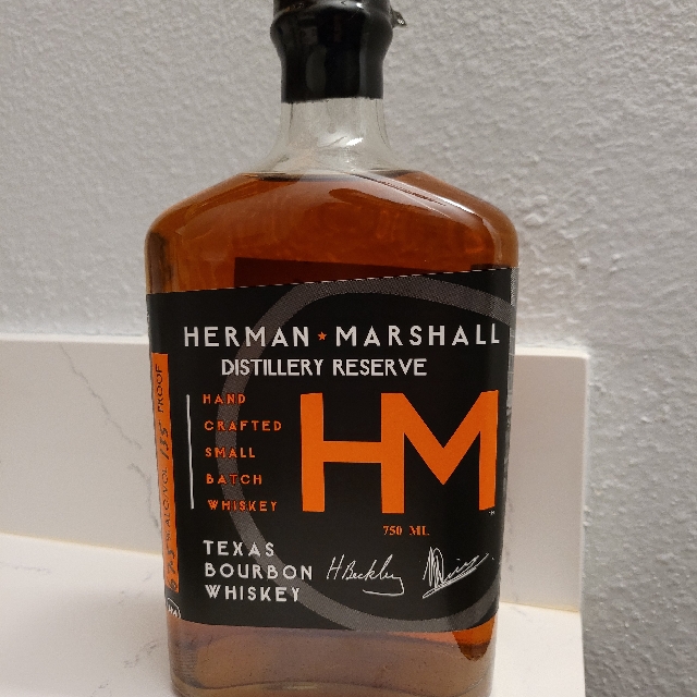 Herman Marshall Distillery Reserve Texas Bourbon