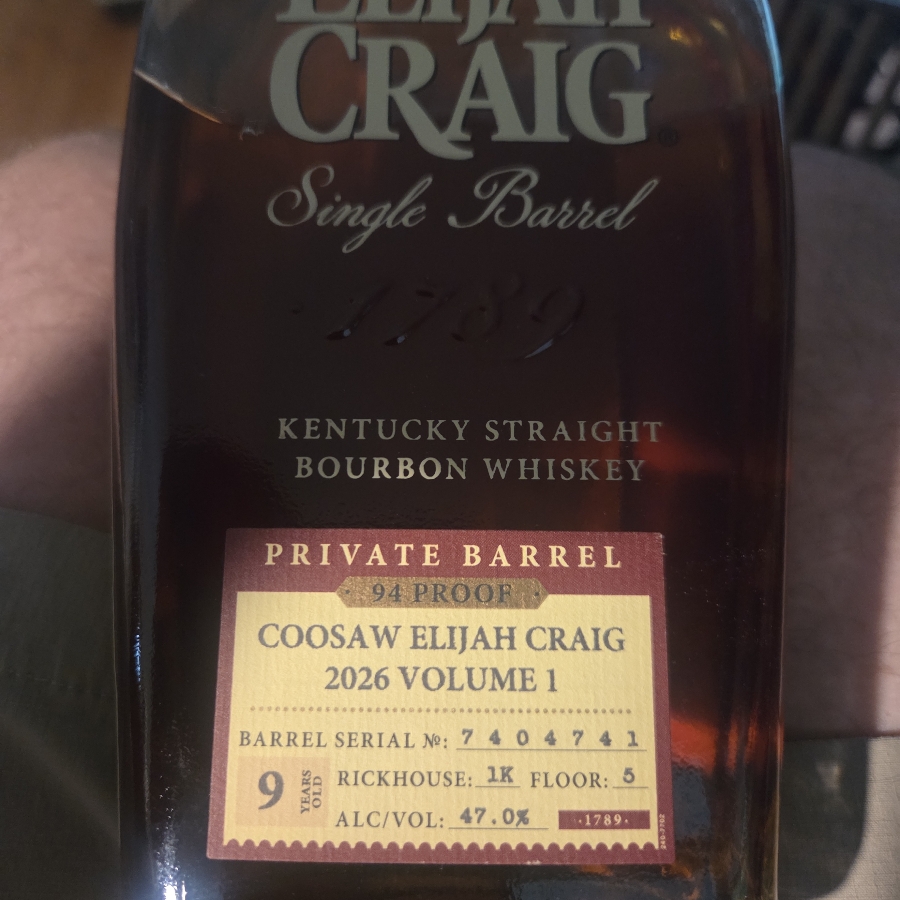 Elijah Craig Single Barrel Private Barrel (Coosaw Liquors Caramel Bomb Delight #2 2026)