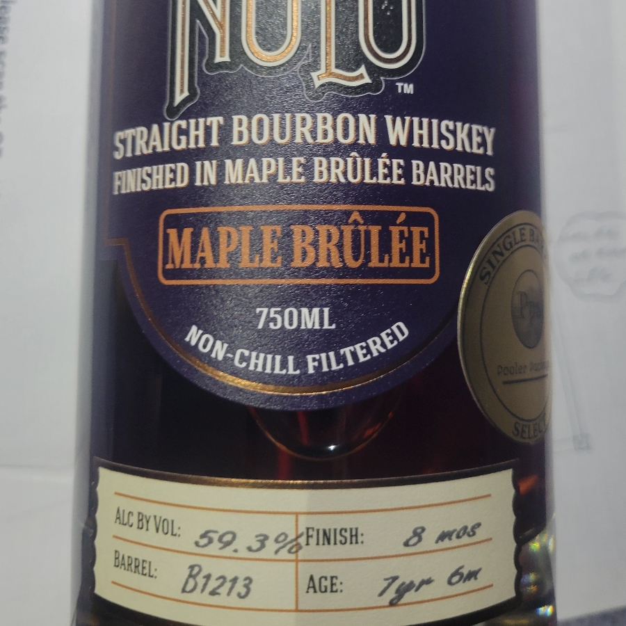 Nulu Straight Bourbon finished in Maple Brulee Barrels (Pooler Package, Georgia)