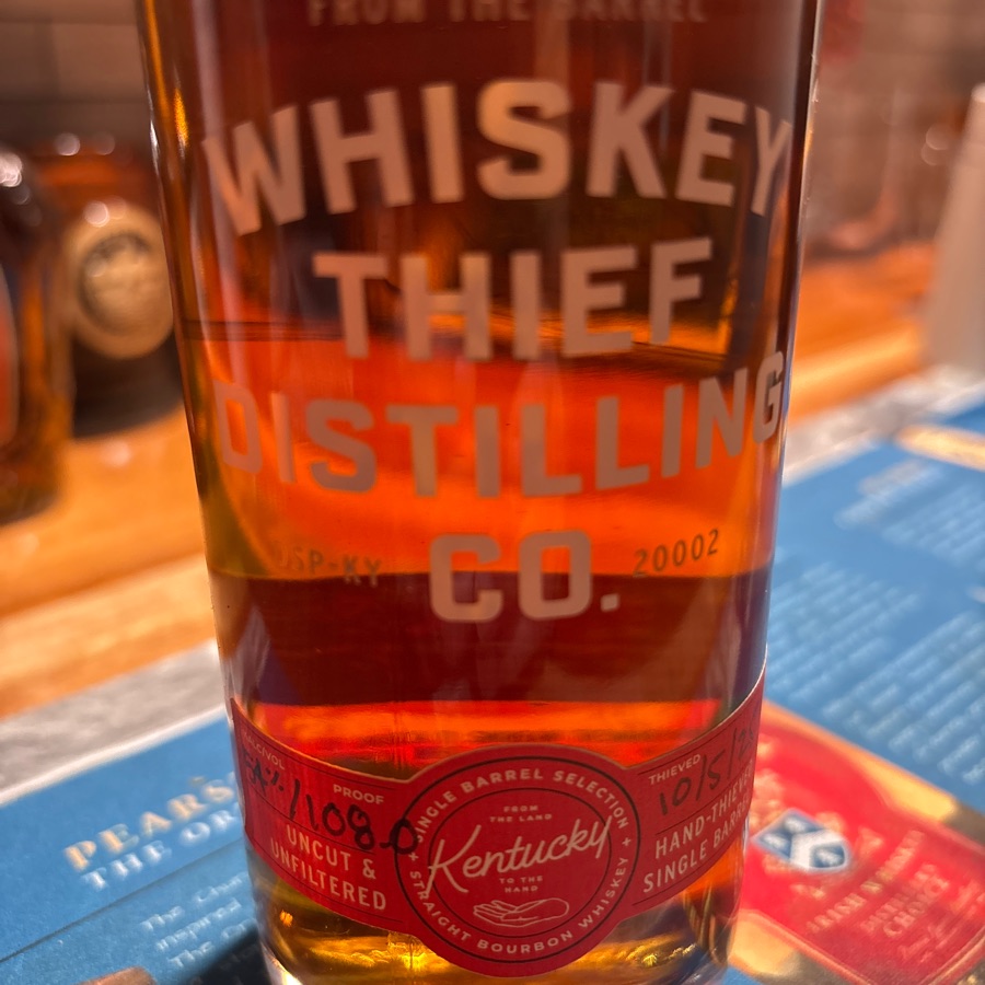 Whiskey Thief 74/18/8 straight from the Barrel