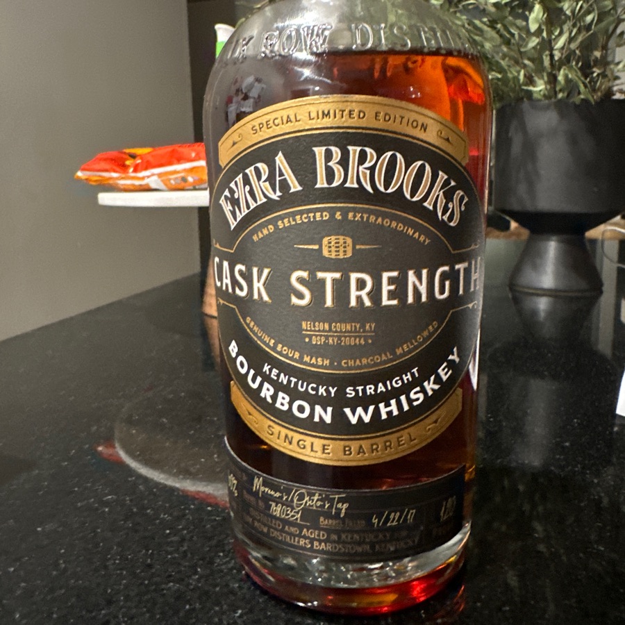 Ezra Brooks Single Barrel Cask Strength #7680351 (Moreno's/Osito's Tap) 4/22/2017 120 proof