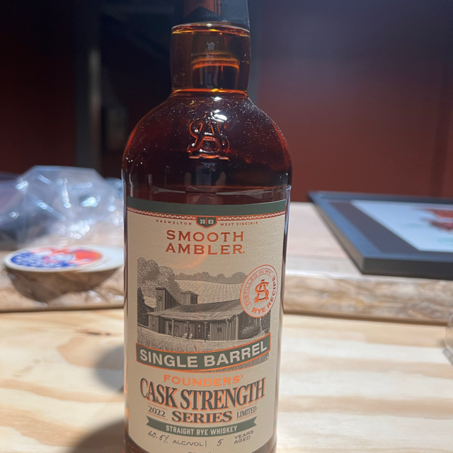 Smooth Ambler 2022 Single Barrel Founders' Cask Strength Straight Rye Whiskey