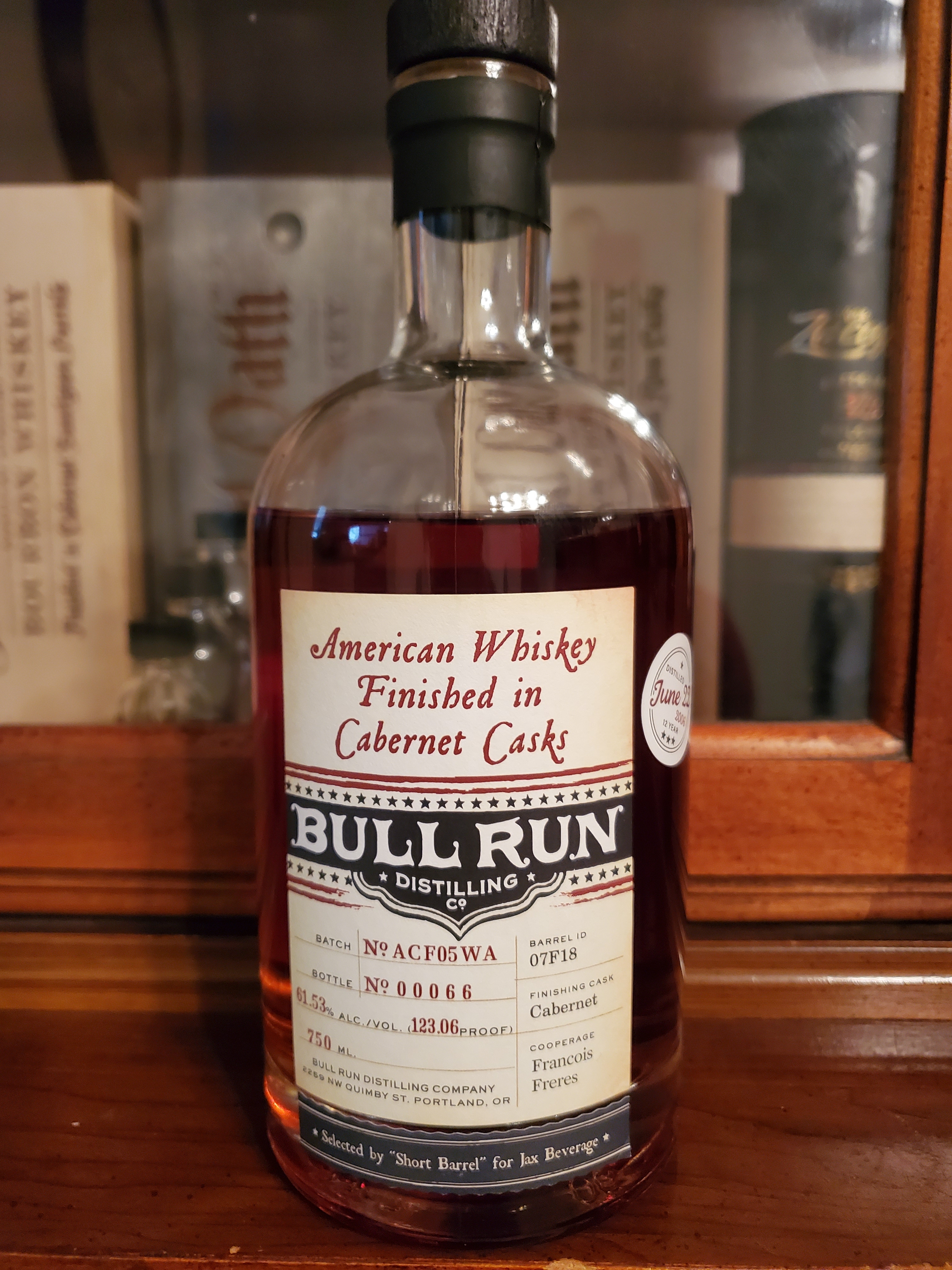 Bull Run American Whiskey Finished in Cabernet Casks