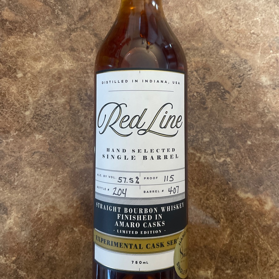 Red Line Single Barrel Straight Bourbon Whiskey Finished in Amaro Casks - Selected by Spirited Bluffs Wine & Spirits