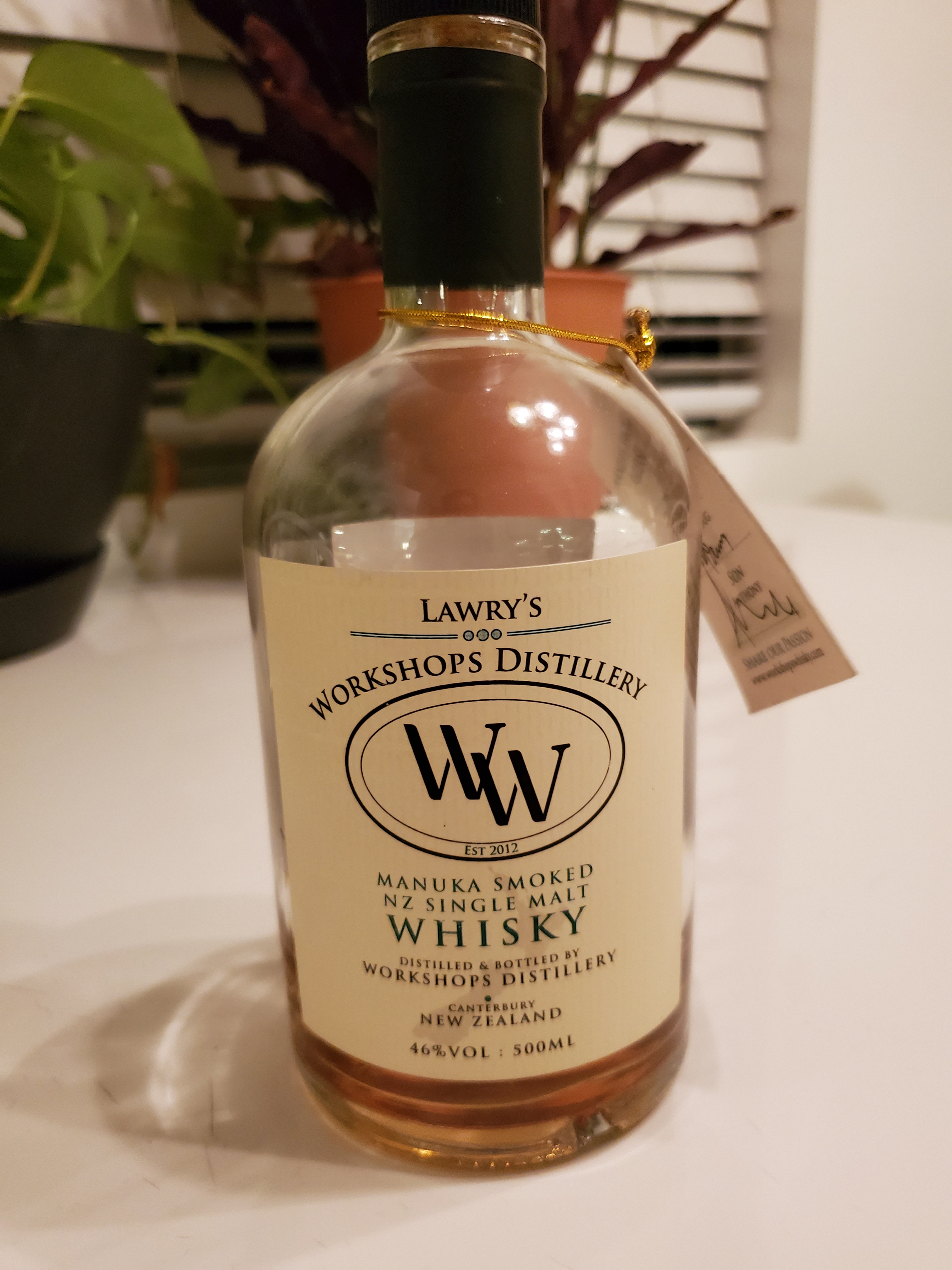 Lawry's Workshop Distillery Manuka Smoked NZ Single Malt Whisky