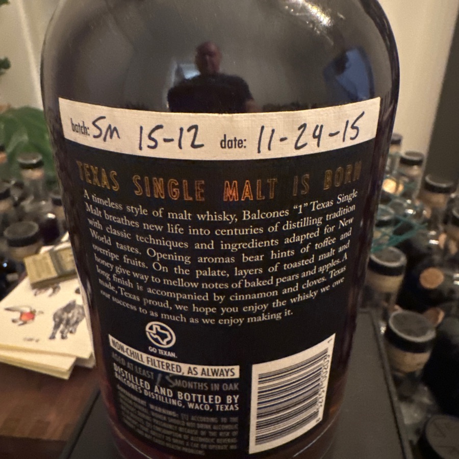 Balcones Texas Single Malt SM15-12 - 11/24/15