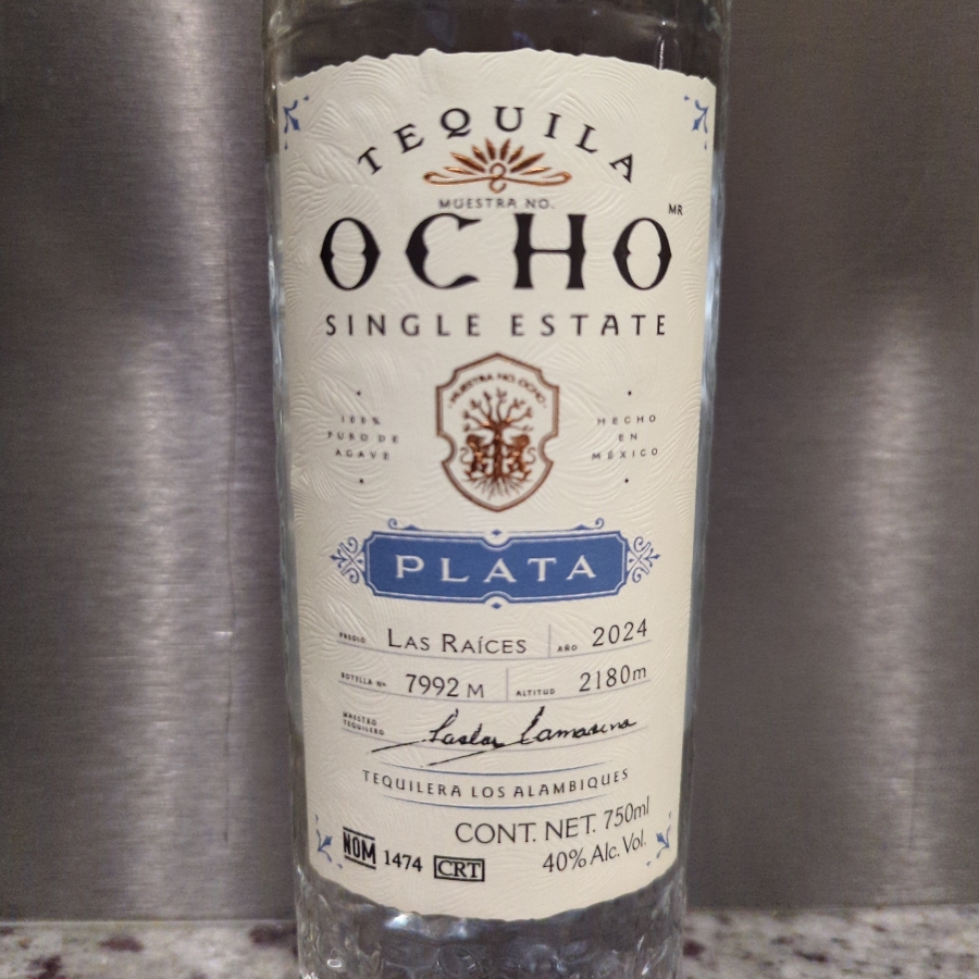 Tequila Ocho Plata Las Raíces 2024