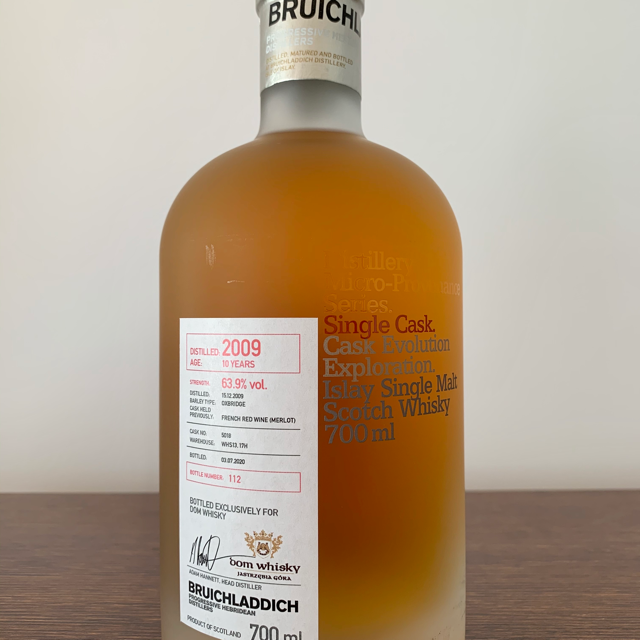 Bruichladdich 2009 Micro Provenance Single Merlot Cask 10 Year Old