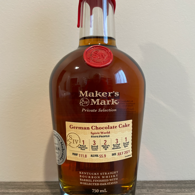Maker's Mark - Private Selection (German Chocolate Cake, Spirit World, July 2021)
