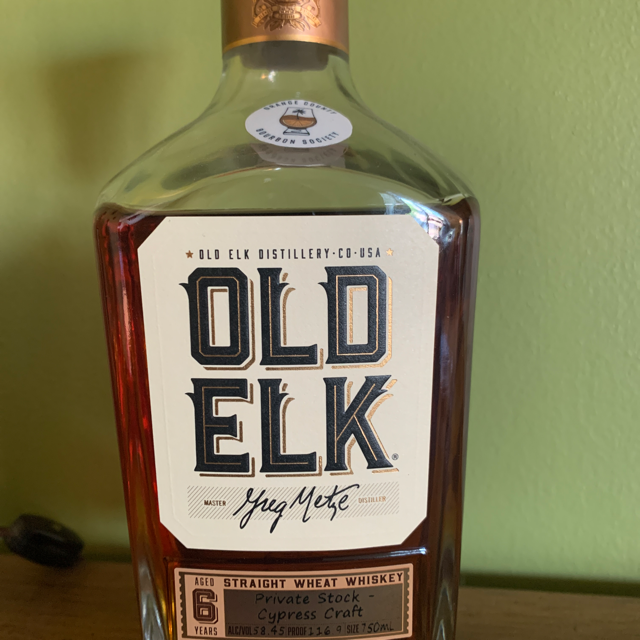 Old Elk Straight Wheat Whiskey (Private Stock, Cypress Craft)