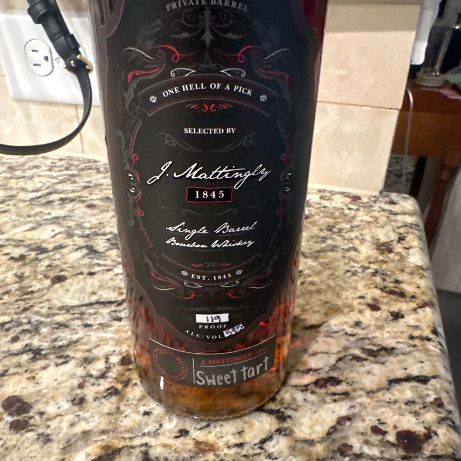 J Mattingly 1845 Single Barrel Bourbon Sweet Tart  68th bottle