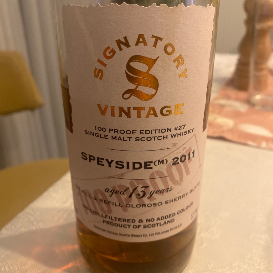 SIGNATORY VINTAGE SPEYSIDE (M) 2011 AGED 13 YEARS