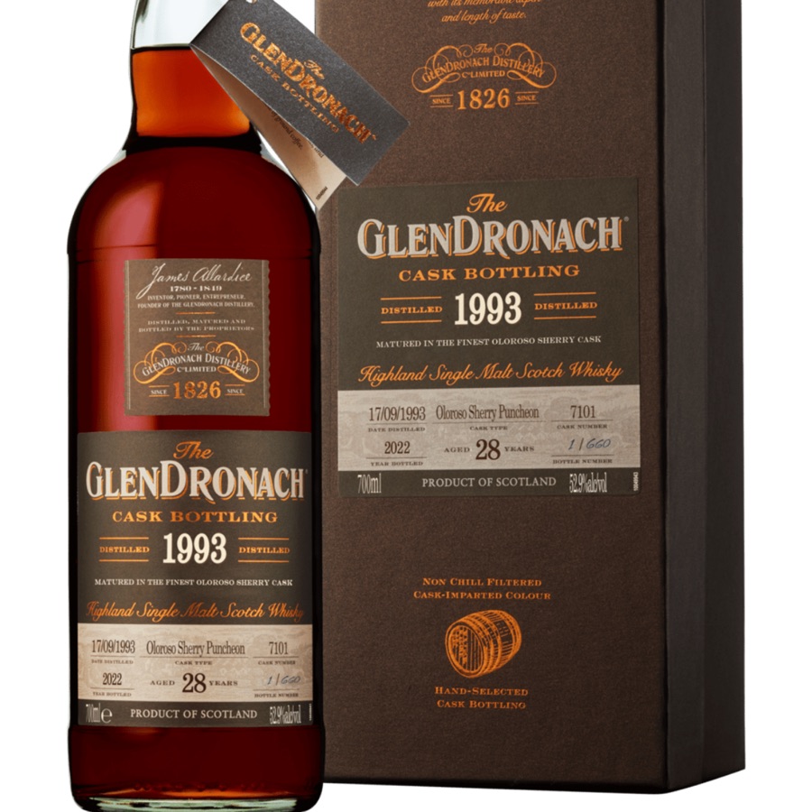 Glendronach 28YO 1993 Cask 7101 Single Malt Scotch Whisky 700mL