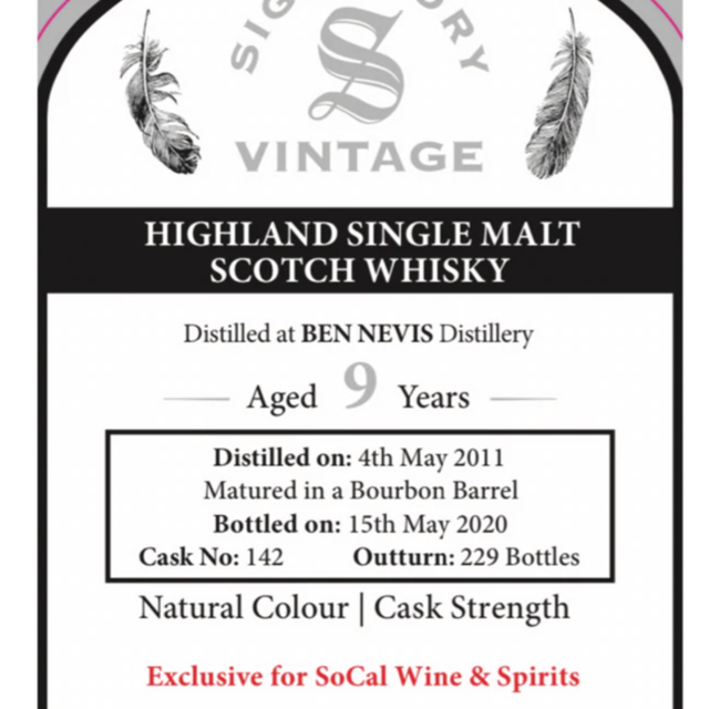 Ben Nevis 9 Year 2011 (Signatory Vintage)