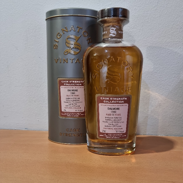 Dalmore 1990, 16yo, Single Cask Strength Signatory Vintage, cask 7320.