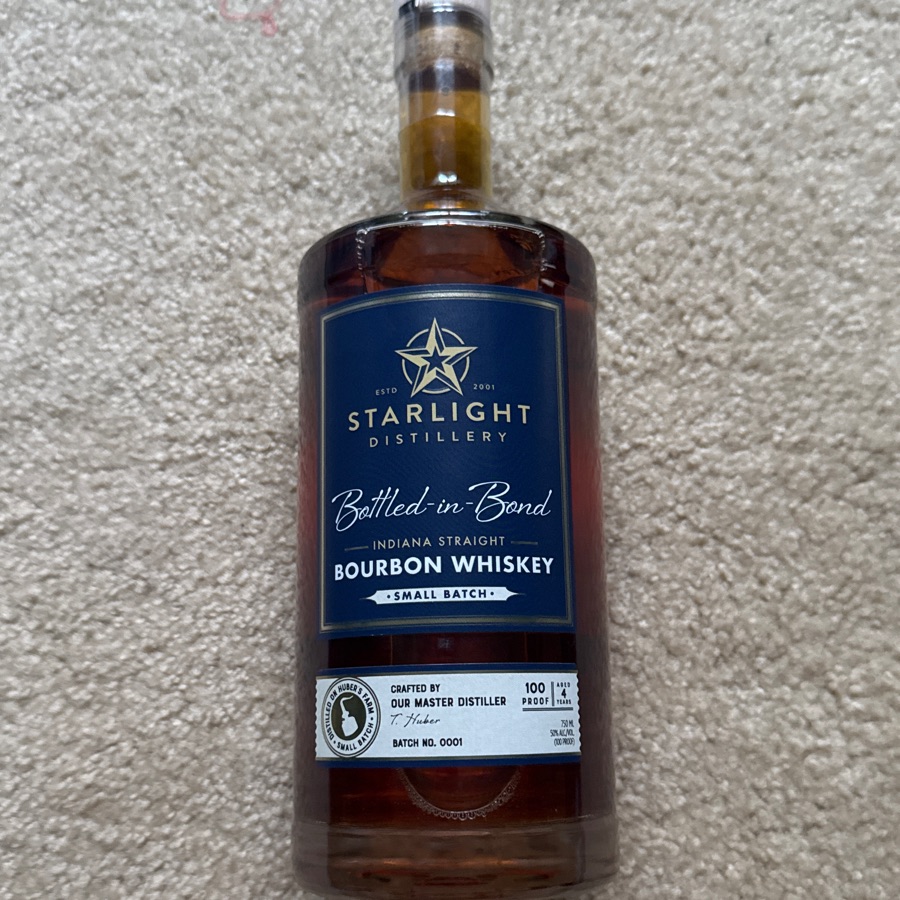 Starlight Distillery Bottled-In-Bond Indiana Straight Bourbon Whiskey