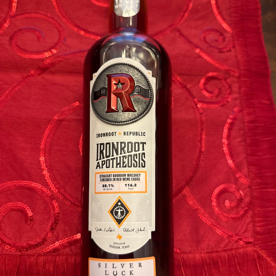 Ironroot Apotheosis Straight Bourbon Whiskey Finished in Red Wine Casks - Silver Luck