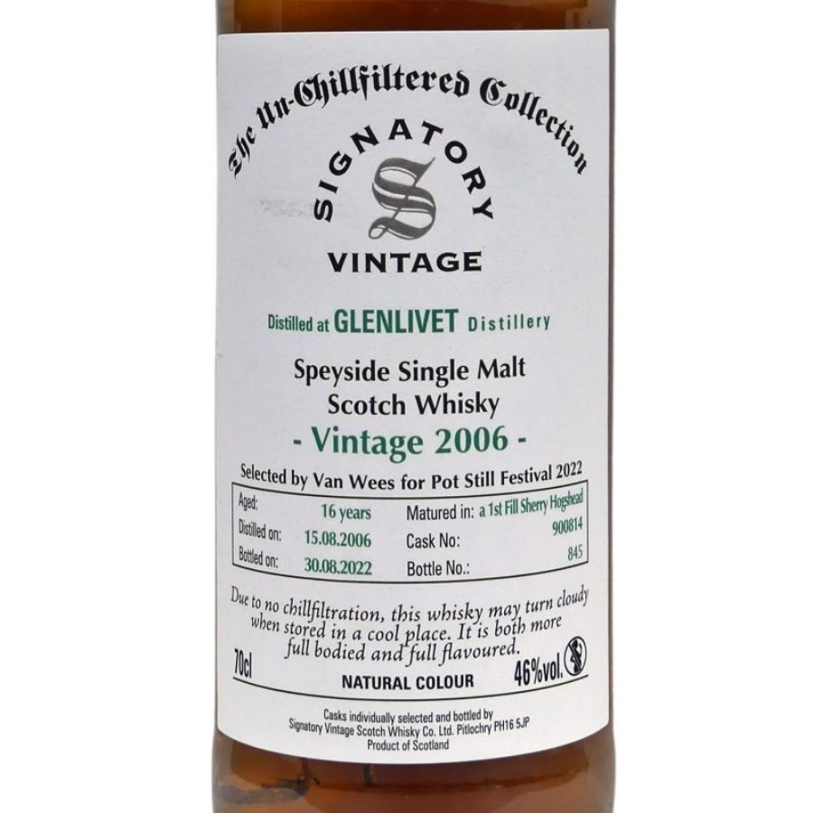 Glenlivet 2006 16 Year Un-chillfiltered Collection (Signatory)