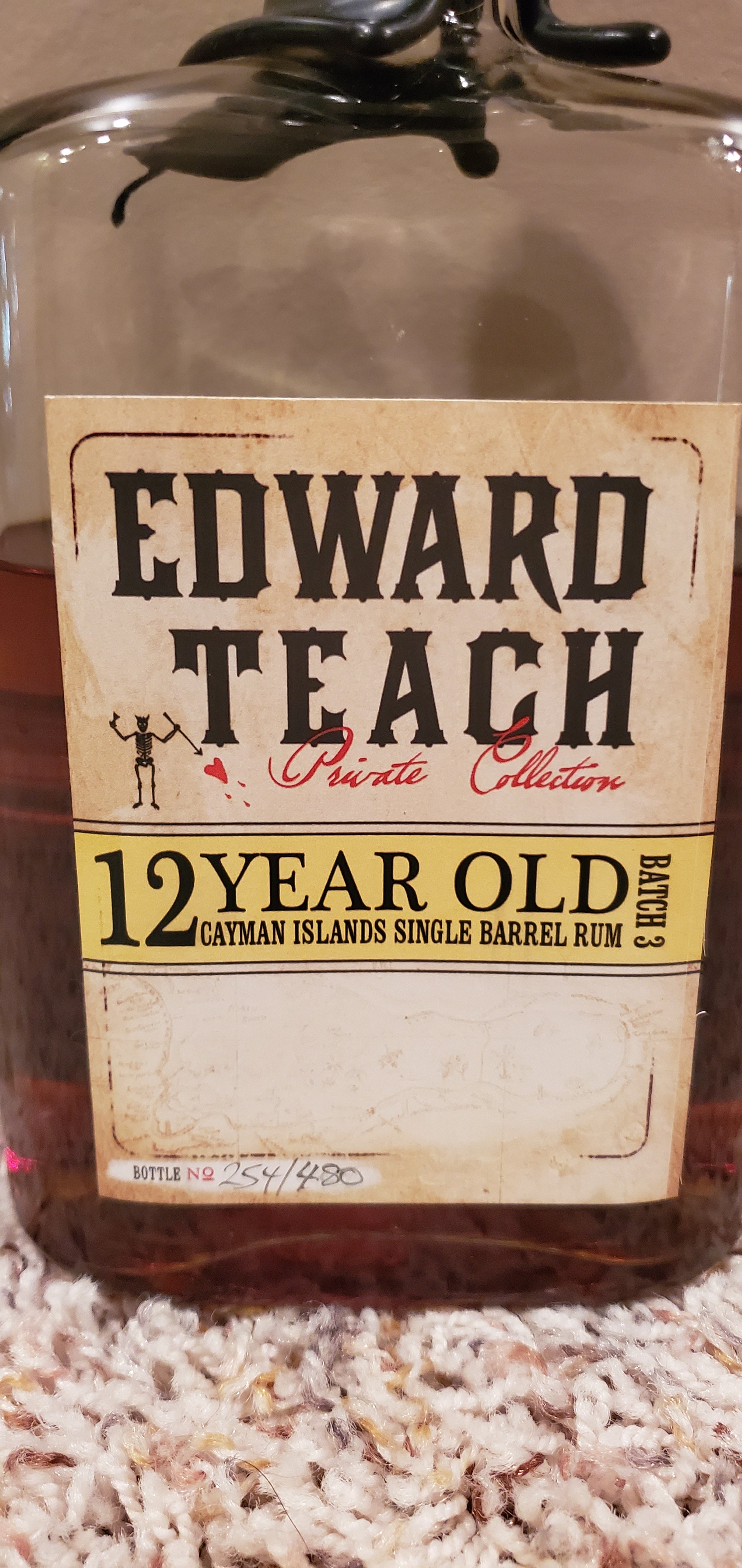 Edward Teach Private Collection Single Barrel Rum 12 Year Old