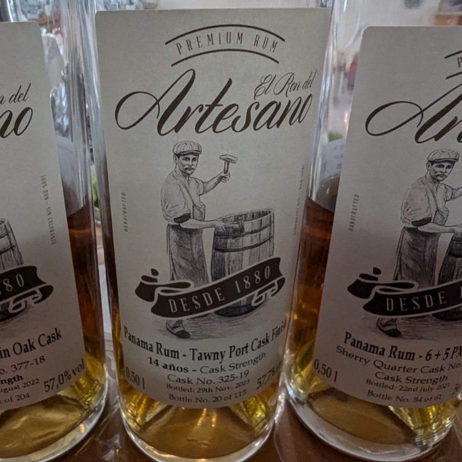 Artesano Panama Rum - Tawny Port Cask Finish - 14 años - Cask Strength - Cask No. 325-19
