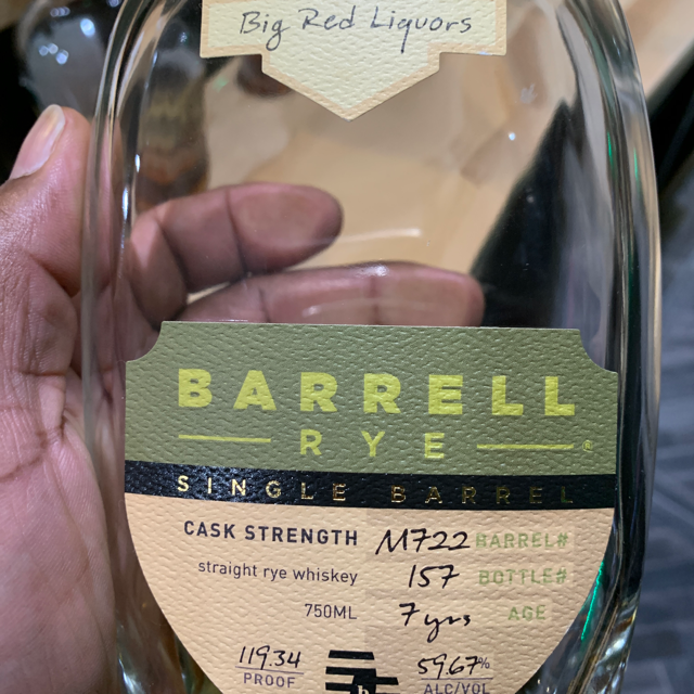 Barrell Craft Spirits Single Barrel Cask Strength Rye M722