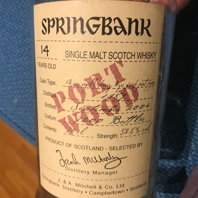 Springbank 14 year port wood