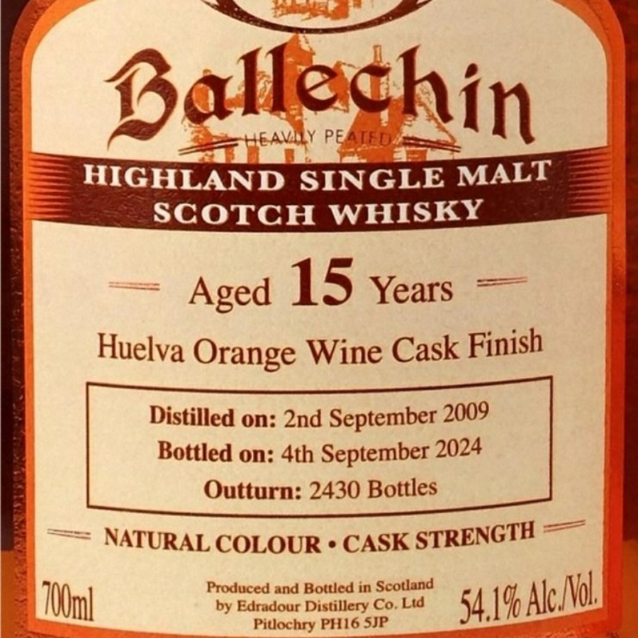 Ballechin 15 Orange Wine Cask Finish