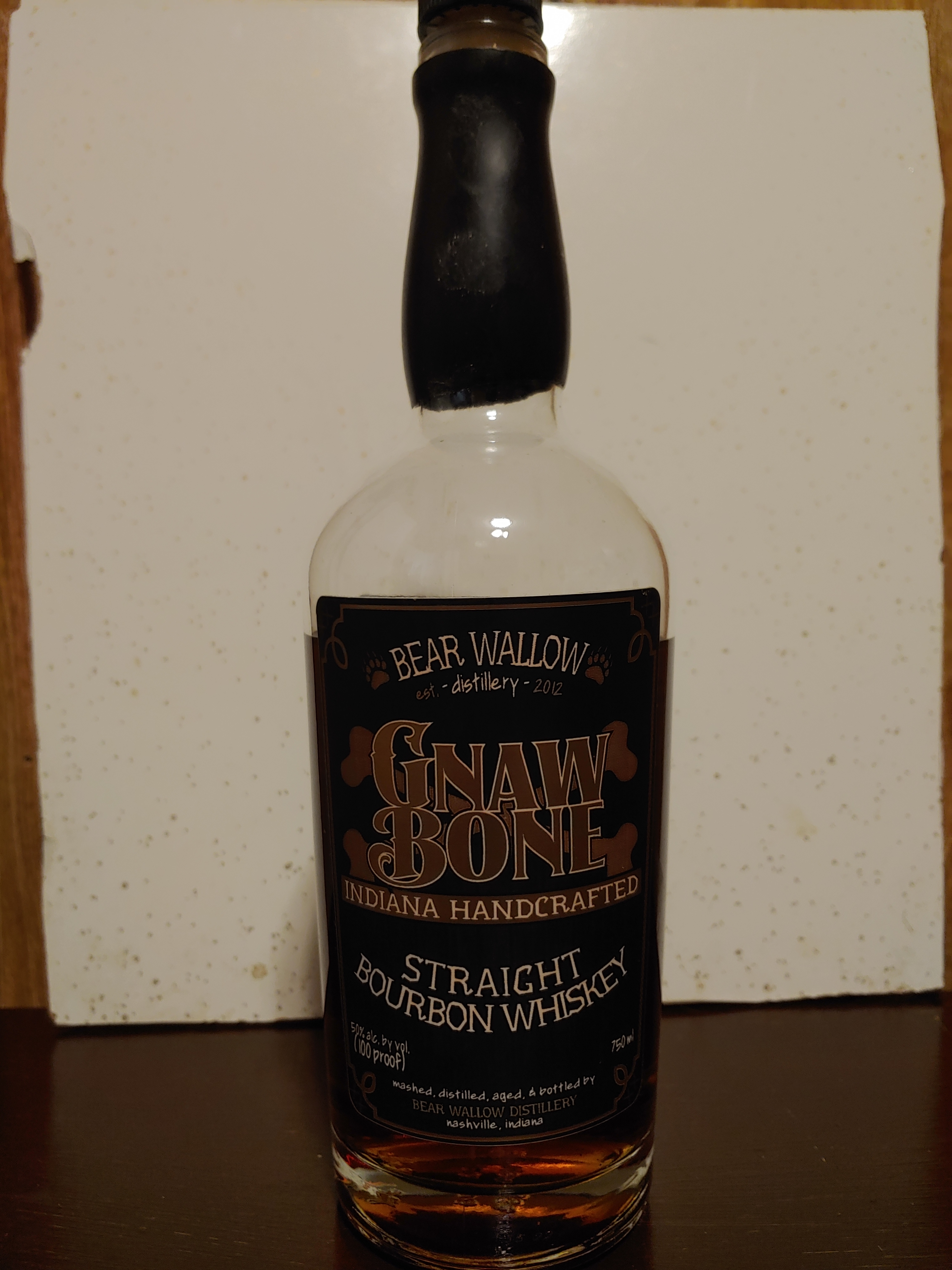 Bear Wallow Distillery Gnaw Bone Straight Bourbon Whiskey