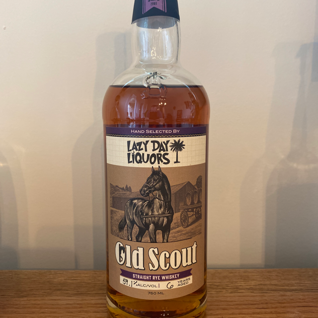 Old Scout straight rye whiskey 6 year