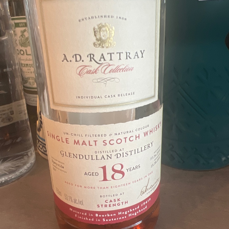 AD Rattray Glendullan Distillery 18 Yrs