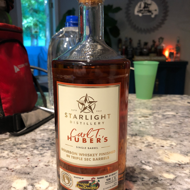 Starlight Carl T. Huber's Single Barrel Bourbon Finished in Triple Sec Barrels