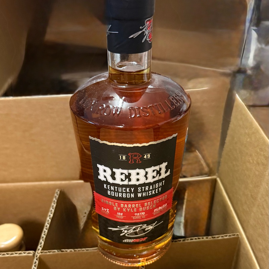 Rebel Kentucky Straight Bourbon Whiskey Single Barrel Selected by Kyle Busch