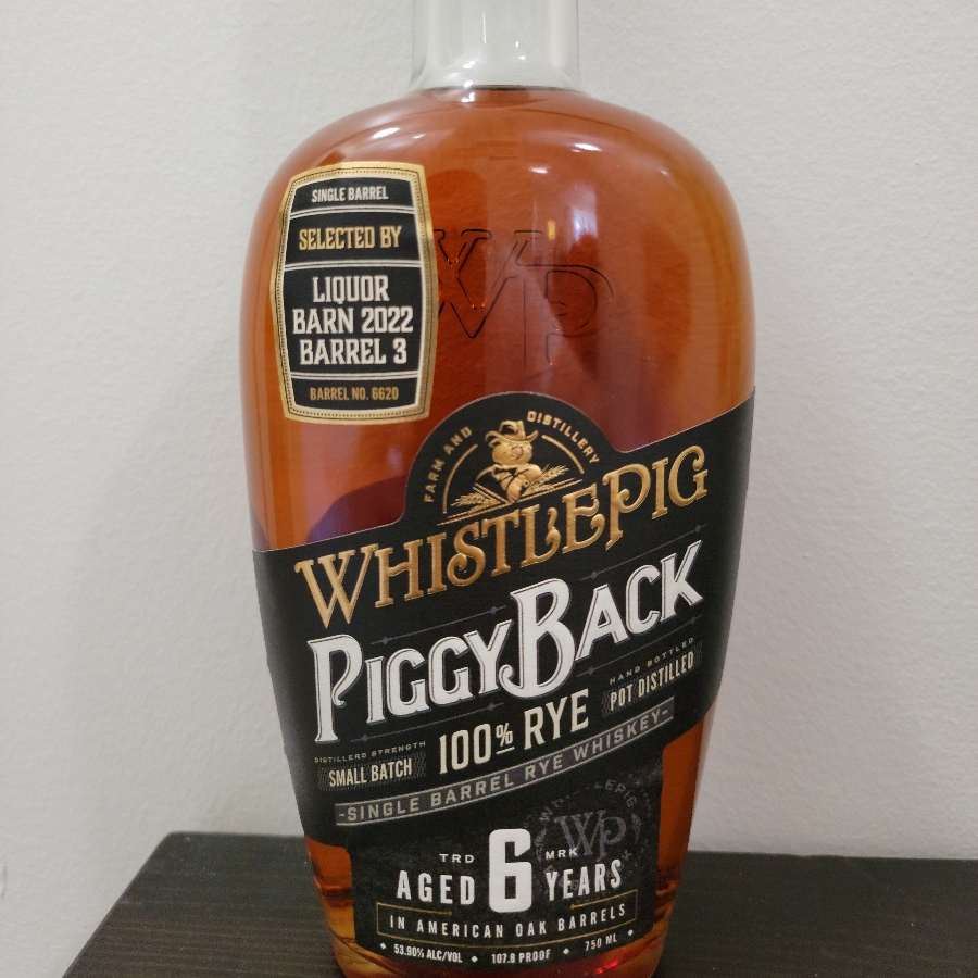 Whistlepig Piggyback Single Barrel Rye Whiskey