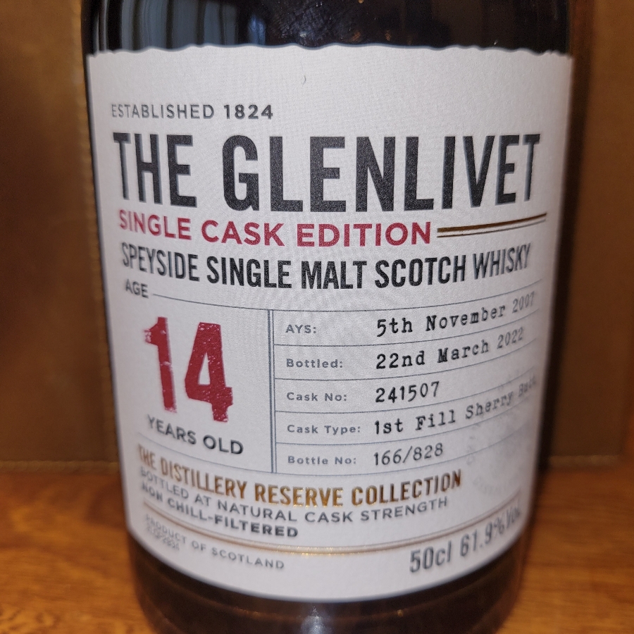 Glenlivet 2007 14 Year The Distillery Reserve Collection