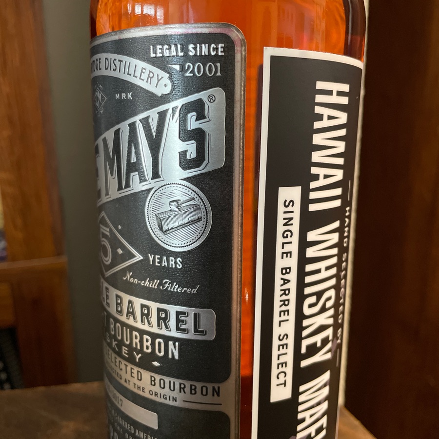 Clyde May's Single Barrel Hawaii Whiskey Mafia Barrel Select