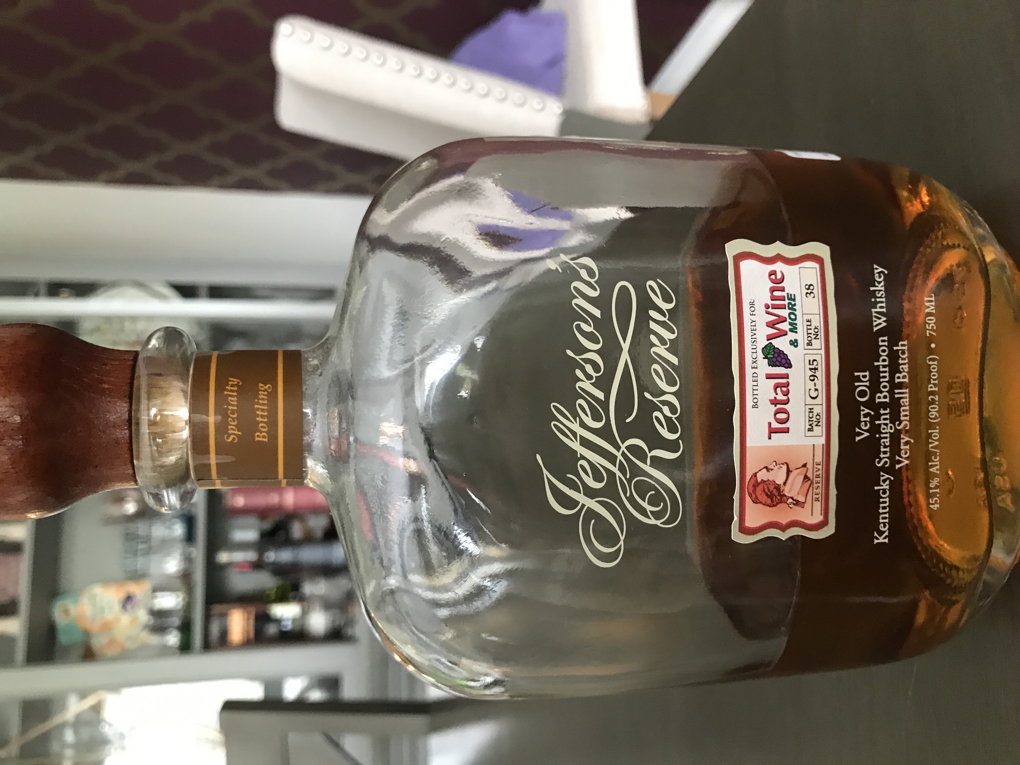 Jefferson's Reserve Very Old Bourbon Batch G-945 (Total Wine)
