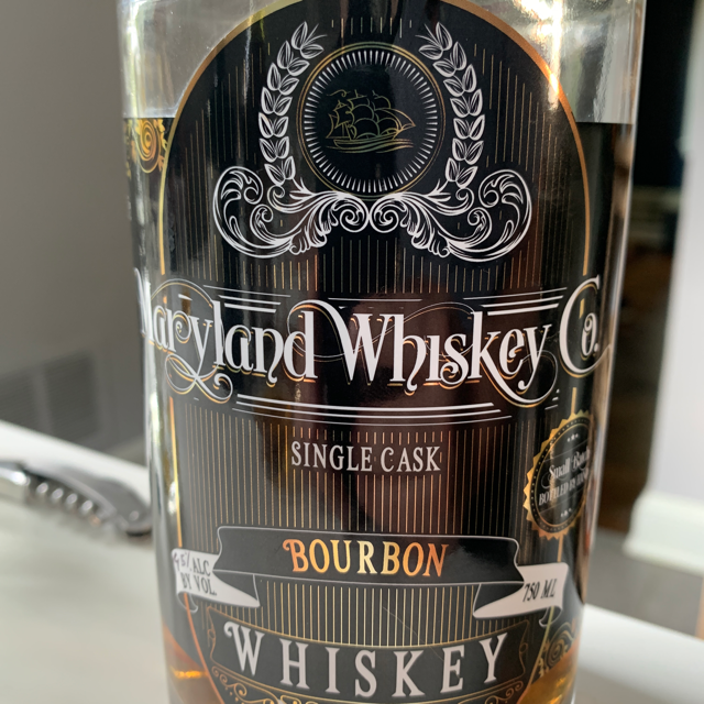 Maryland Whiskey Co. Single Cask Bourbon Whiskey