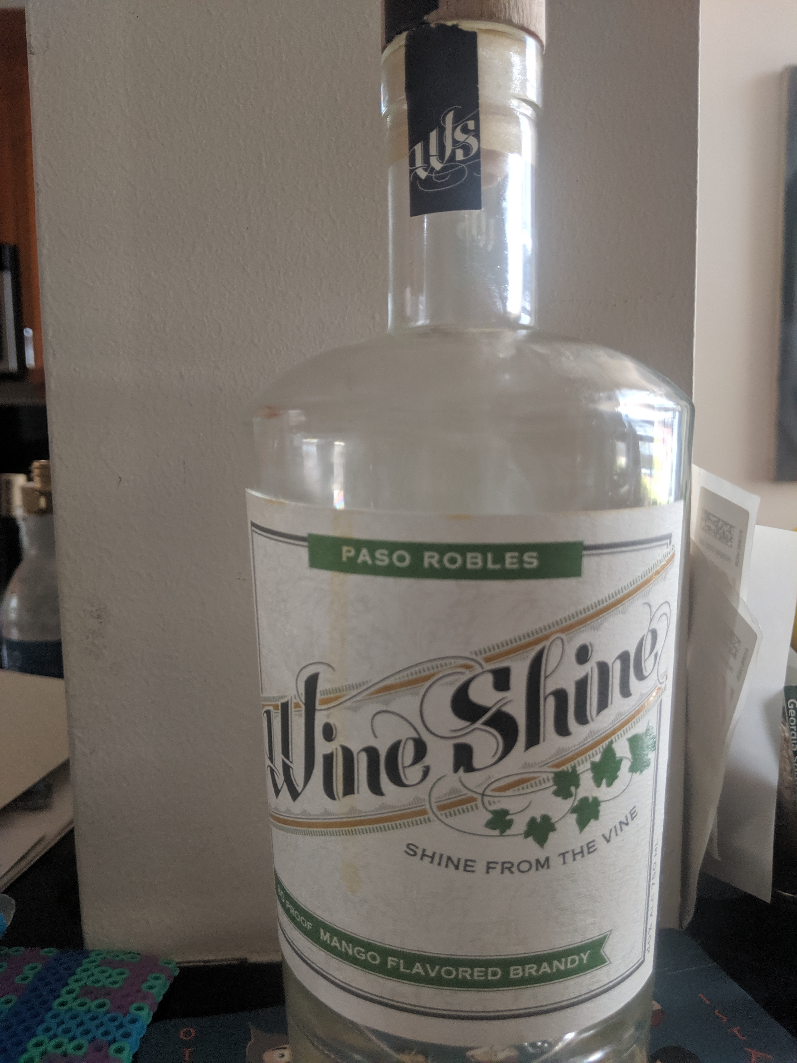 Wine shine mango flavored brandy