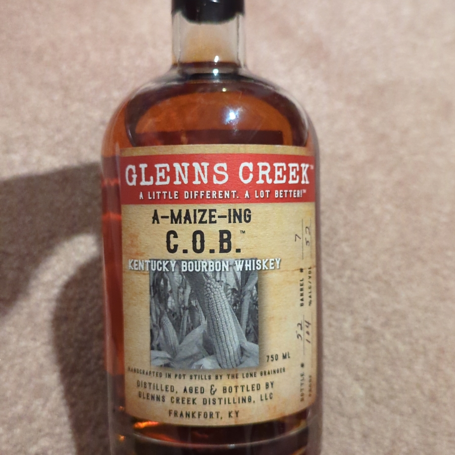 Glenn's Creek A-Maize-ing C.O.B. Kentucky Bourbon Whiskey