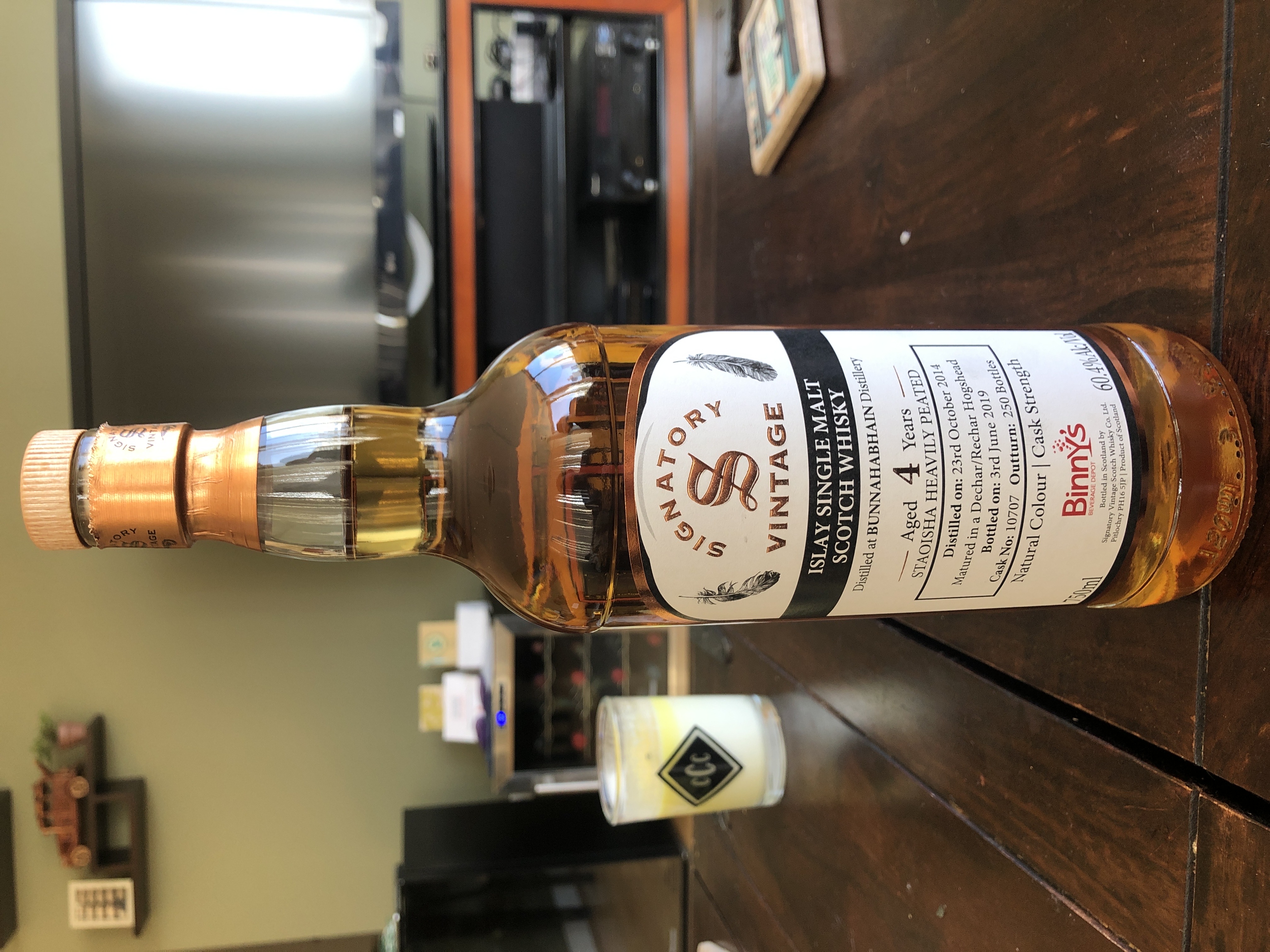 Bunnahabhain 2014 4 Year Staoisha Heavily Peated (Signatory) Binny's