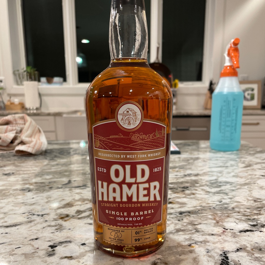 Old Hamer 100 Proof Single Barrel Straight Bourbon
