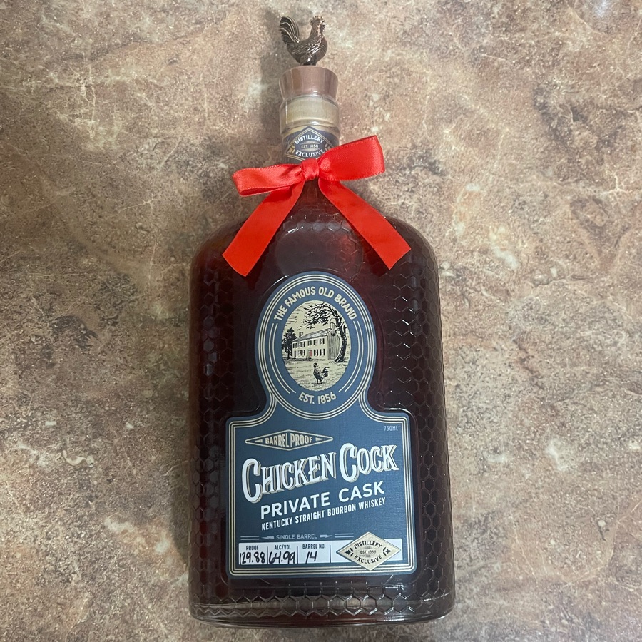Chicken Cock Private Cask Barrel Proof Kentucky Straight Bourbon Whsikey - Single Barrel Distillery Exclusive