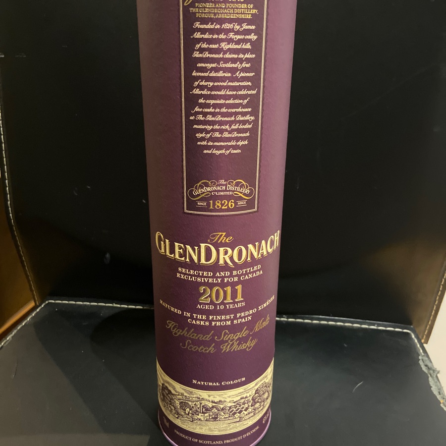 glendronach 2011 bottled for canda 10 yr