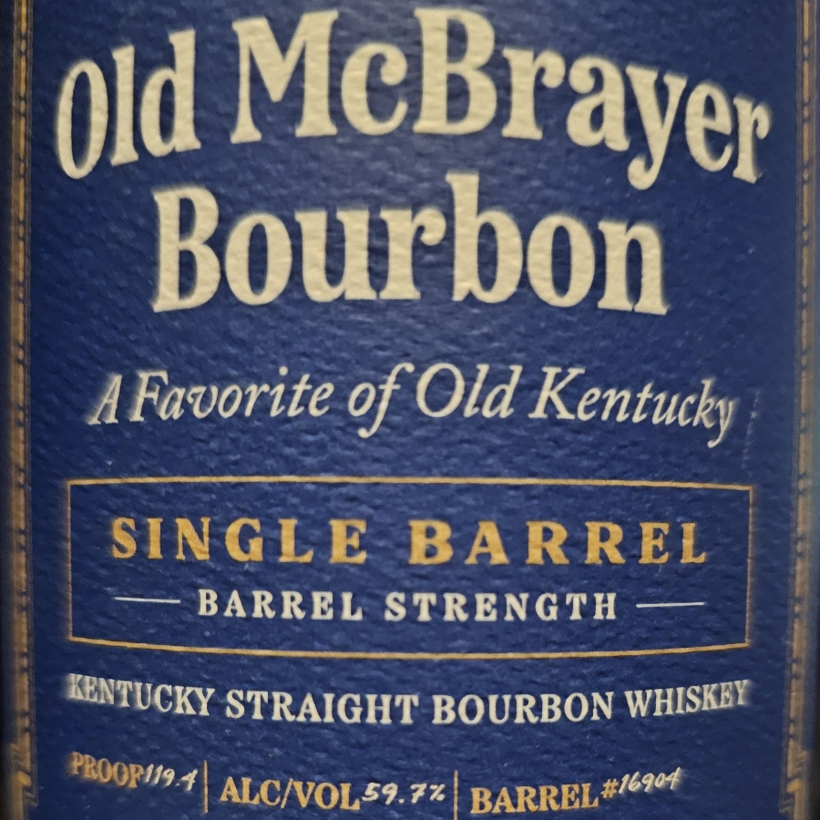 Old McBrayer Single Barrel - Barrel Strength Bourbon Barrel #16904