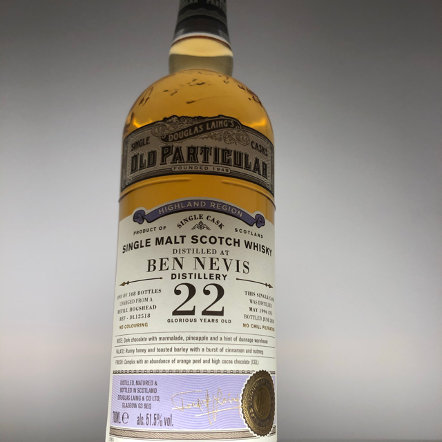 OLD PARTICULAR BEN NEVIS 22 YEARS