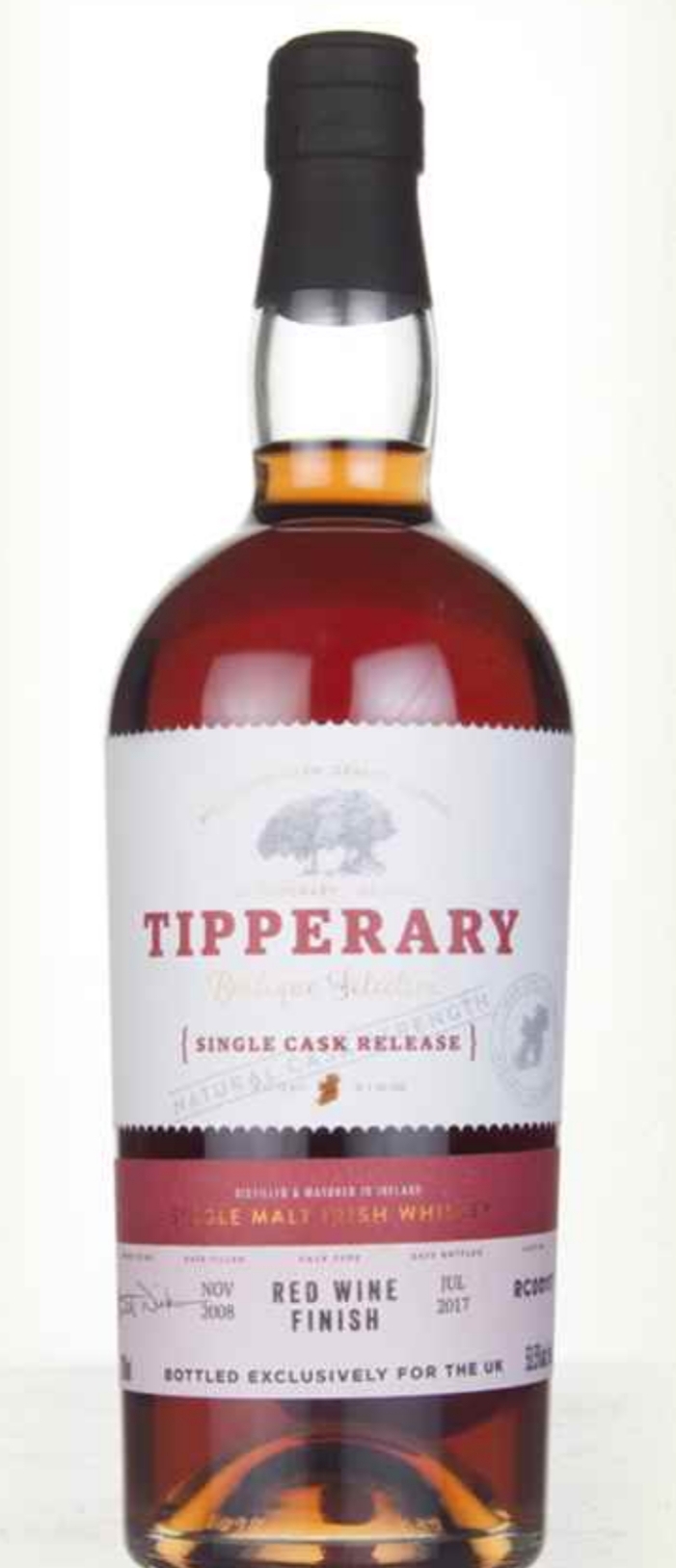 Tipperary 8 year Red Wine Cask Finish - Cask RC00117