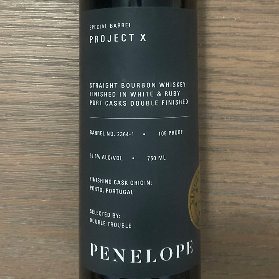 Penelope Project X Straight Bourbon Whiskey Finished In White & Ruby Port Casks Double Finished - Double Trouble